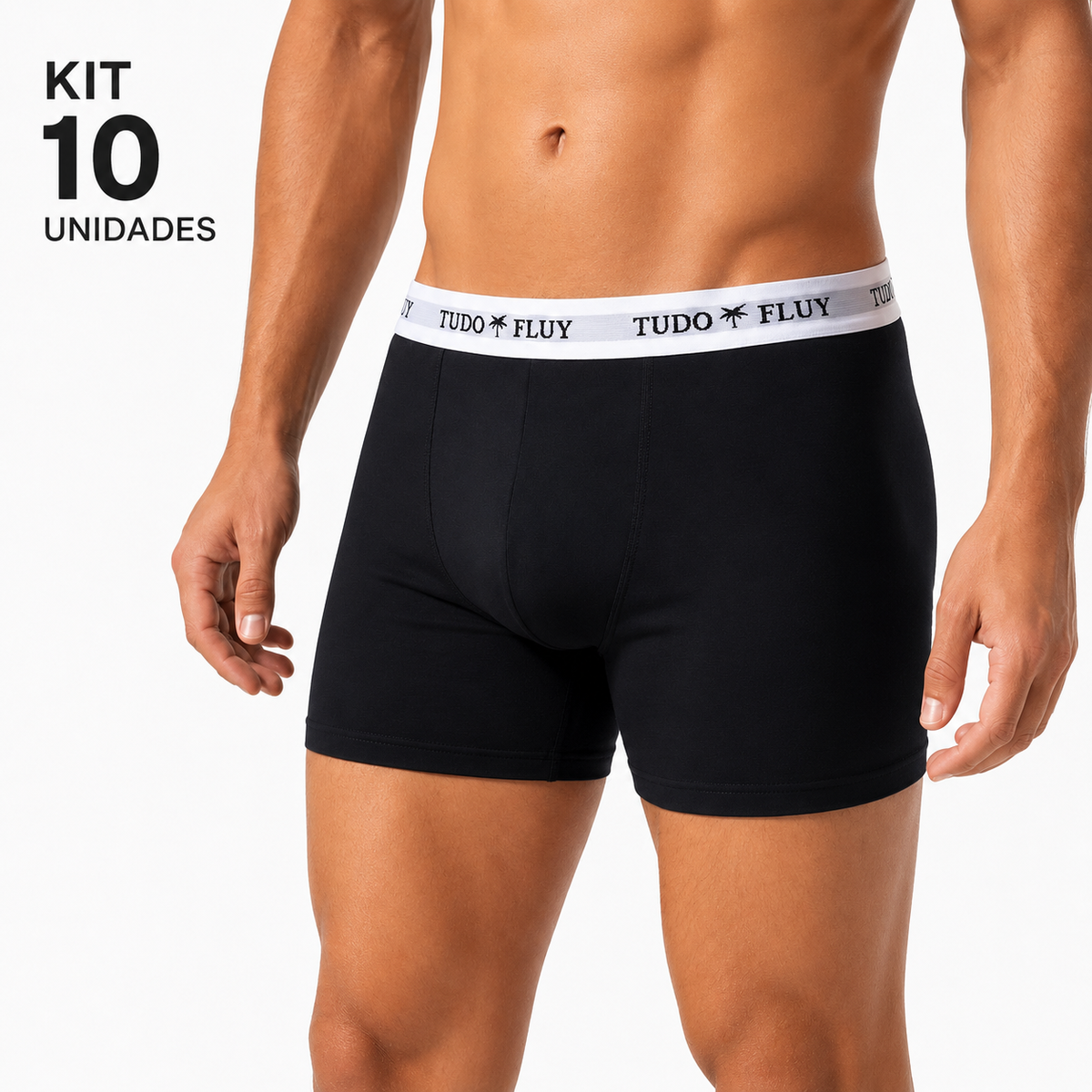 Kit 10 Cuecas Boxer Masculinas TUDO FLUY