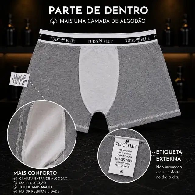 Parte de dentro da cueca boxer TUDO FLUY