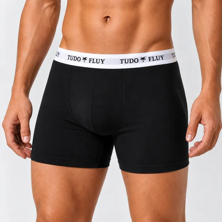 Kit 20 cuecas boxer TUDO FLUY - preta